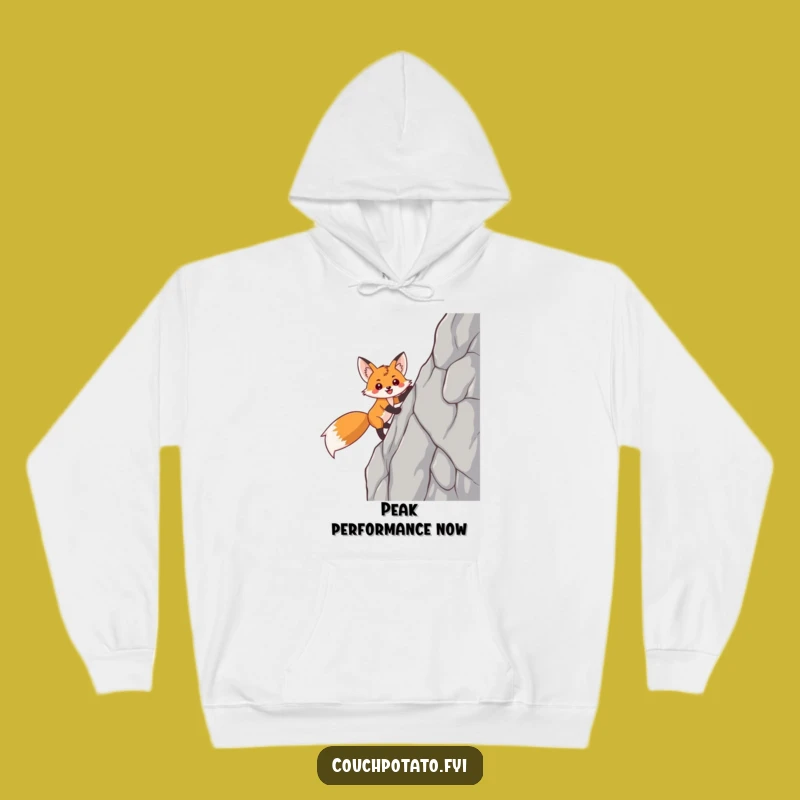 Funny Fox Hoodie: Warm Up with This Hilarious Climbing Fox Design