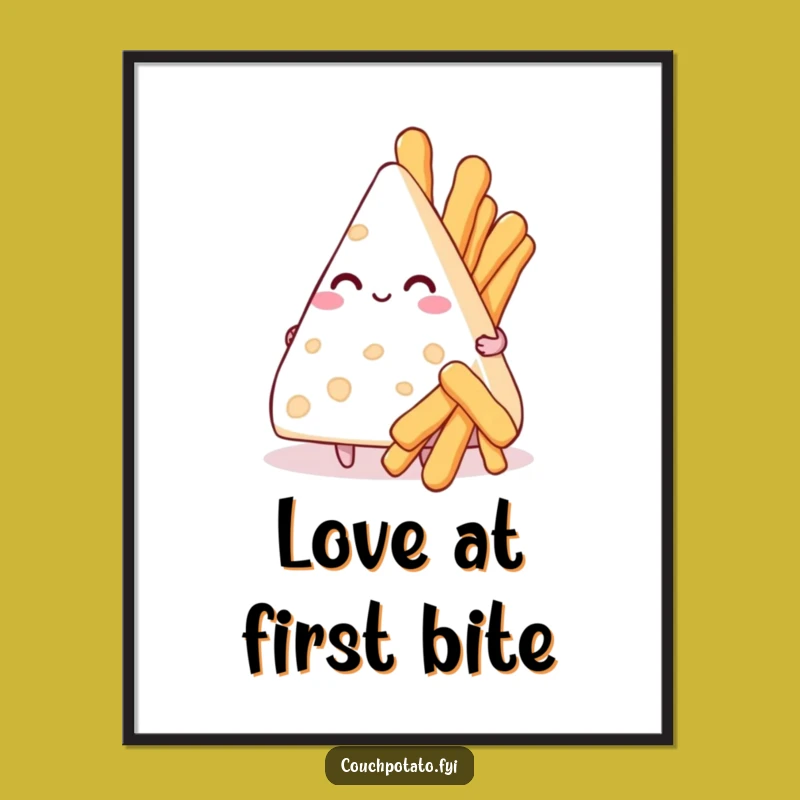 Free Printable Wall Art: Cream Cheese Breadsticks Love Funny Downloadable Art