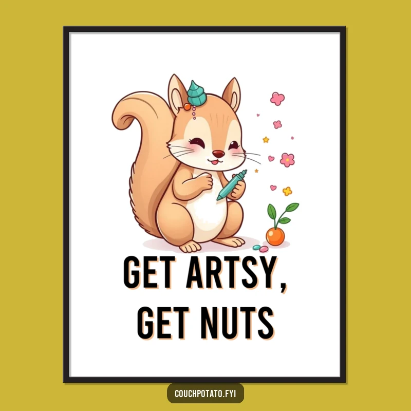 Free Printable Wall Art: Creative Squirrel's Whimsical Art - Funny Decor
