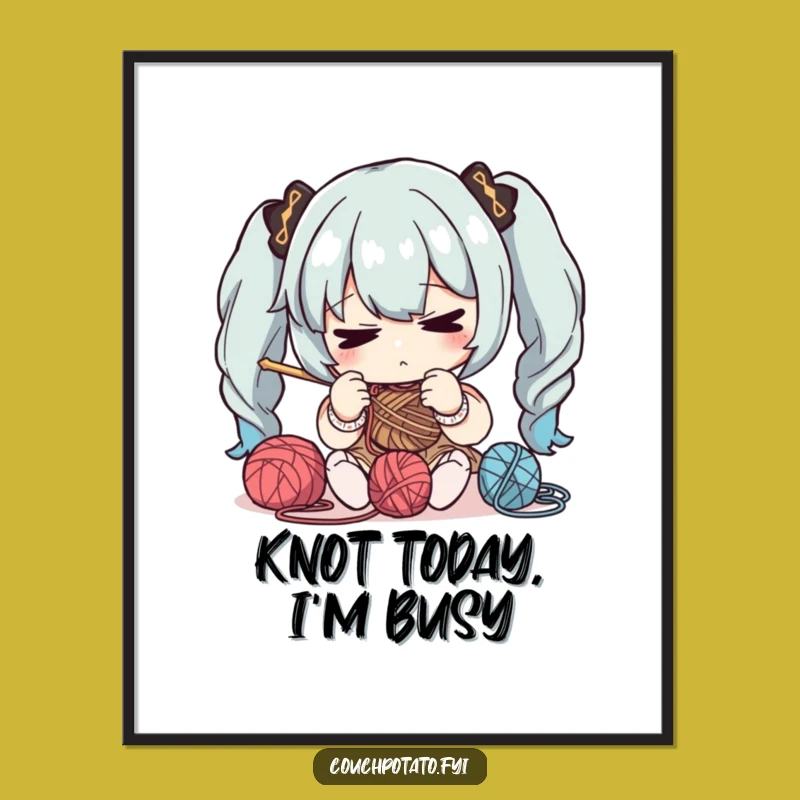 Free Printable Wall Art: Focused Crafter Humorous DIY Decor Download