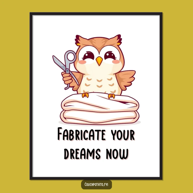 Free Printable Wall Art: Joyful Owl Sewing Project - Funny Decor