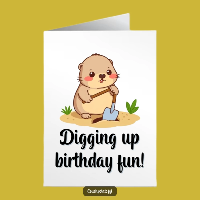 Free Printable Birthday Card: Diligent Mole Digs Fun, A Hilarious Downloadable Gift!