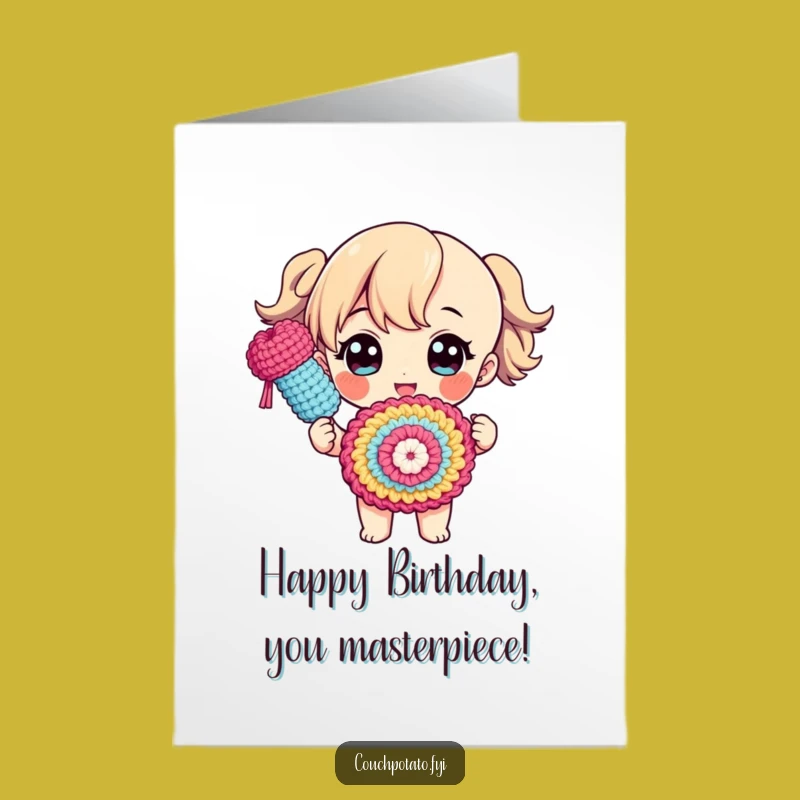 Free Printable Birthday Card: Proud Crocheter Funny Gift DIY Show-Off Download