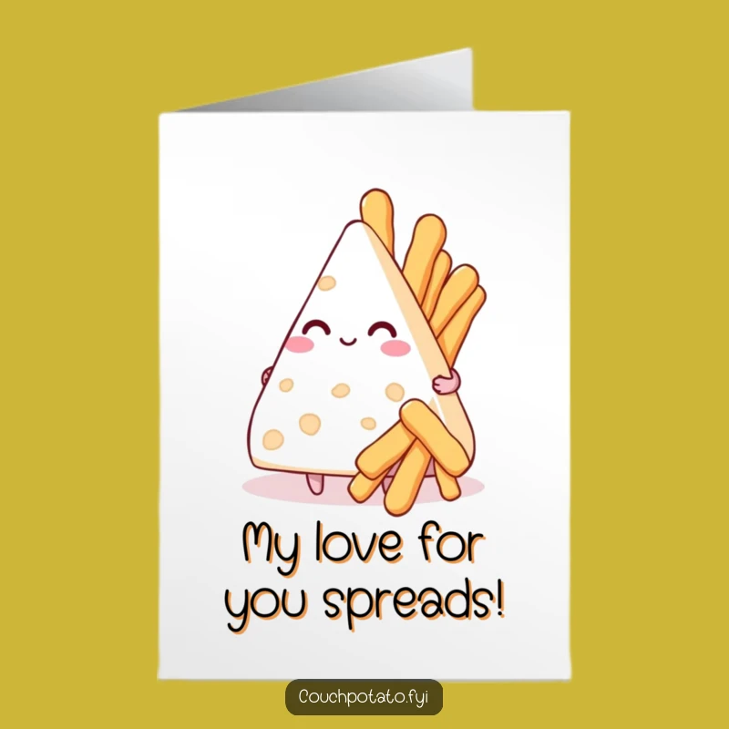 Free Printable Birthday Card: Smitten Cream Cheese Breadsticks Funny Downloadable Gift