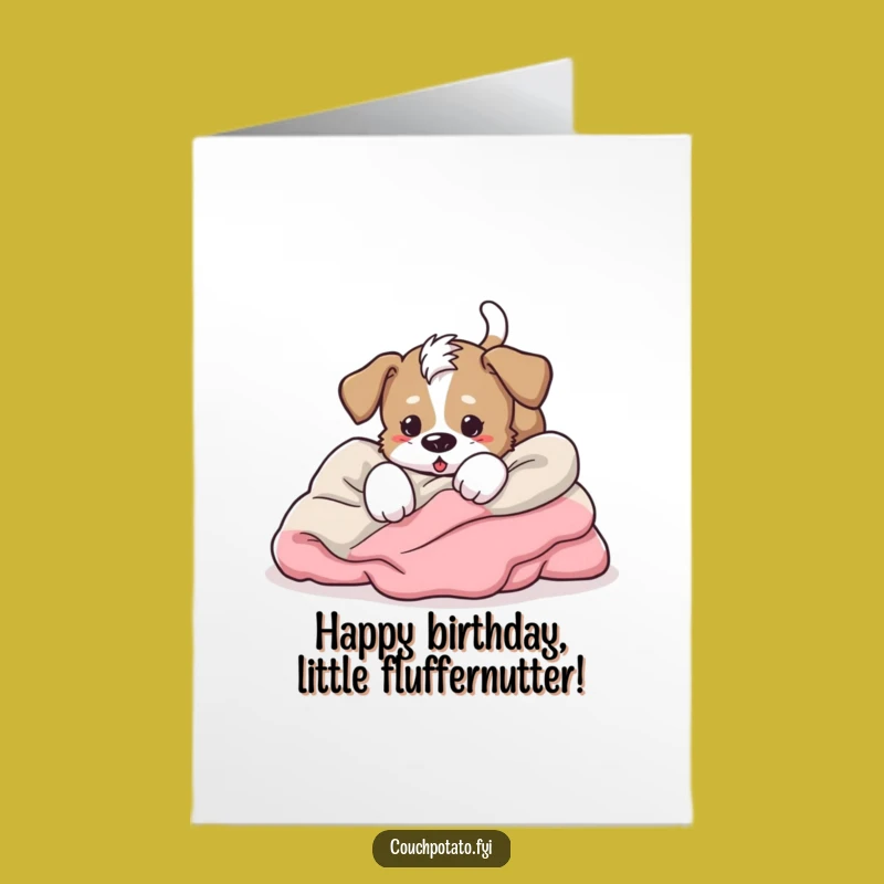 Free Printable Puppy Birthday Card: Funny Tumble Character Downloadable Gift