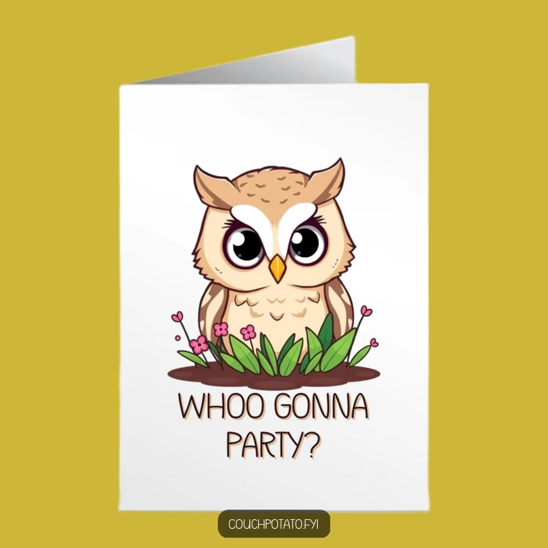 Funny Free Printable Owl Birthday Card - Quirky DIY Downloadable Greeting for Smiles