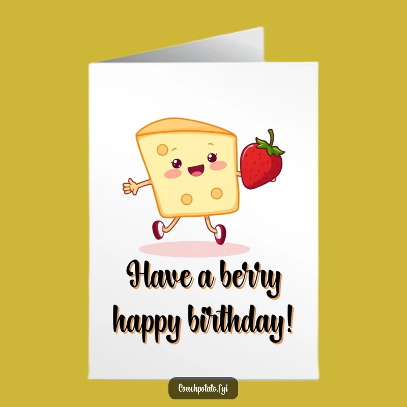 Free Printable Birthday Card: Cream Cheese Jumping, Fun Downloadable DIY Gift