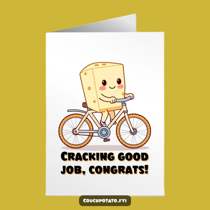 Cheesy Free Printable Congrats Card: Cream Cheese Rider Downloadable Celebration Gift