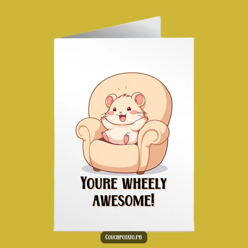 Free Printable Hamster Congratulations Card: Armchair Roll, Hilarious DIY Downloadable Success!