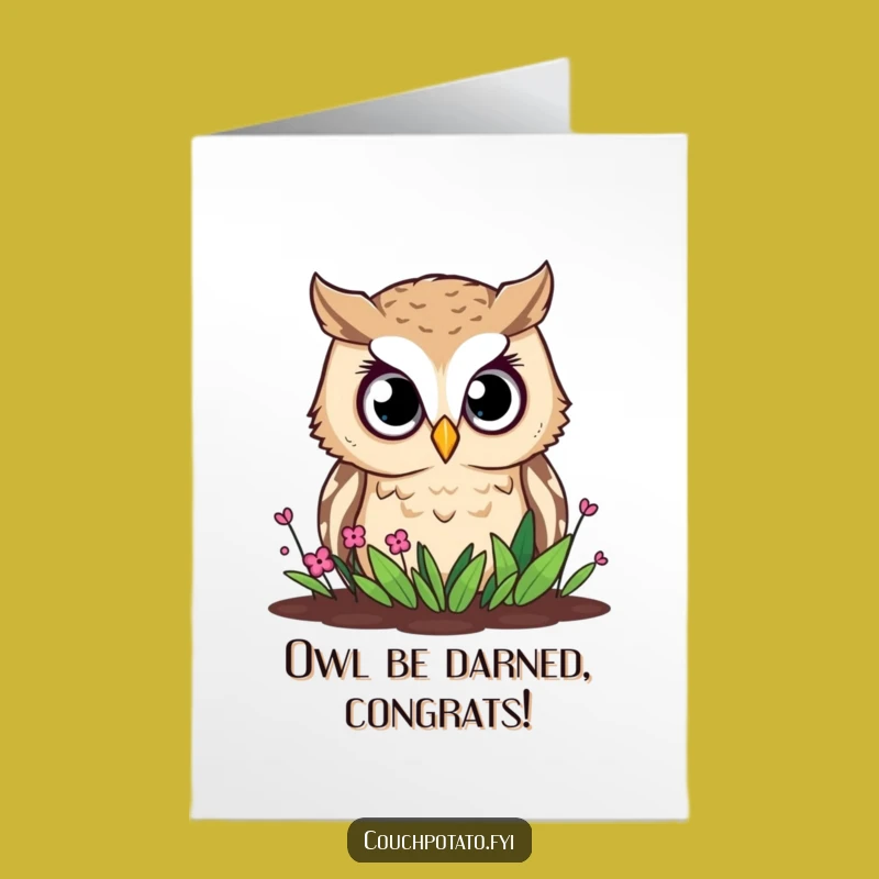 Free Printable Owl Card - Wise Congrats Downloadable for Smart Achievements