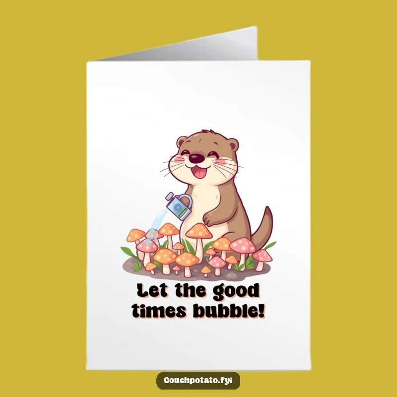 Free Printable Congratulations Card: Otter's Joyful Greeting, Downloadable Congrats Card, Perfect DIY Gift