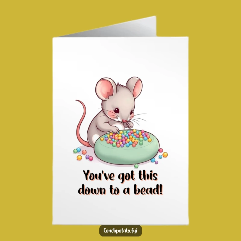 Free Printable Mouse Craft Congrats Card - Humorous Downloadable Art for Accomplished Projects