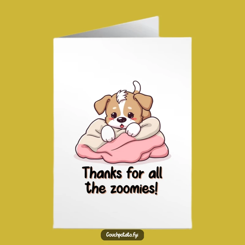 Free Printable Puppy Thank You Card: Funny Energetic Thanks Downloadable