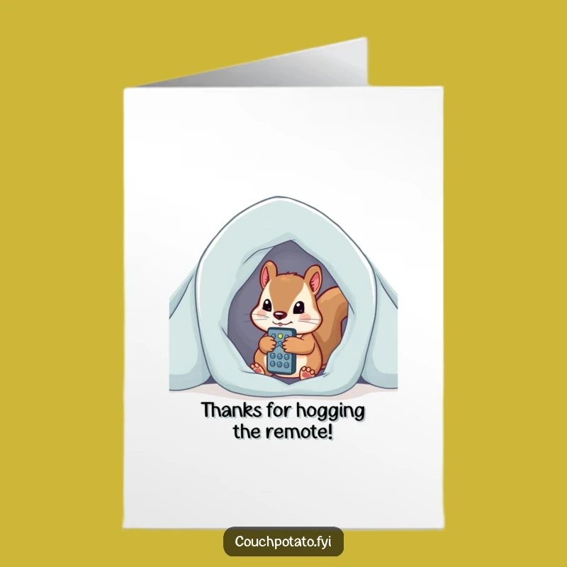 Free Printable Squirrel Thank You Card: Funny Fort Dweller Downloadable