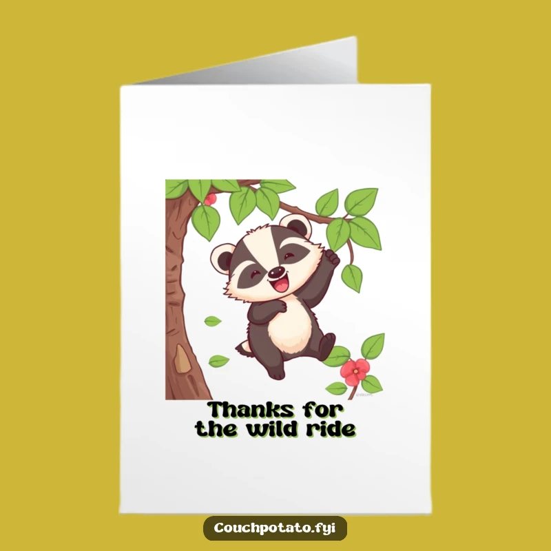 Free Printable Thank You Card: Badger's Vine Thanks