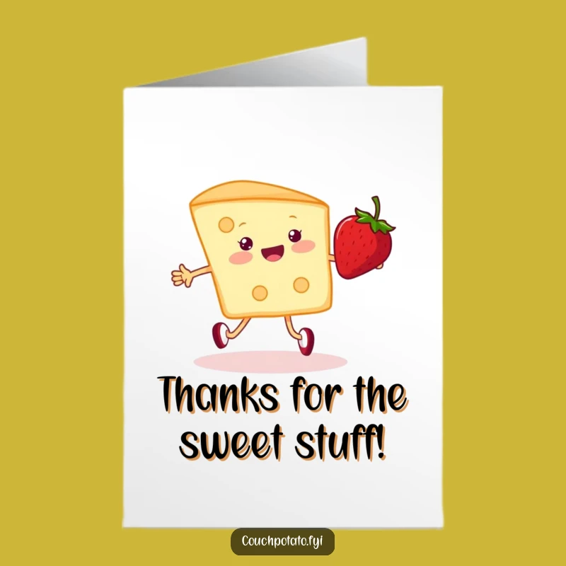 Free Printable Thank You Card: Cream Cheese Jumping Thanks, Sweet Downloadable DIY Gift