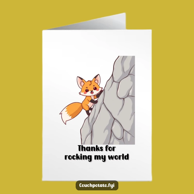 Free Printable Thank You Card: Triumphant Fox - Motivational & Funny Downloadable Greeting!