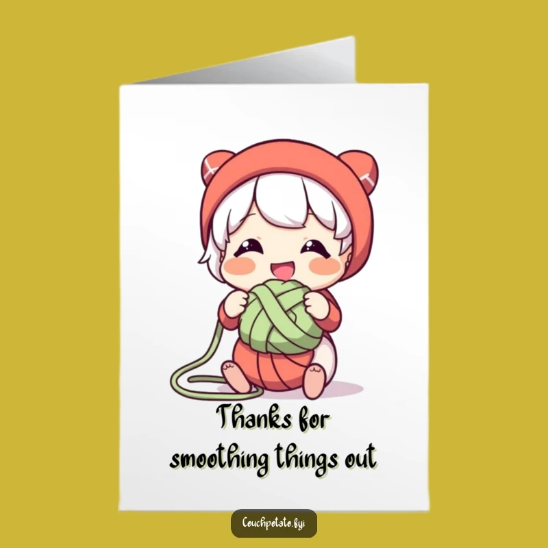Free Printable Thank You Card: Yarn Wrangler Funny DIY Gratitude Download