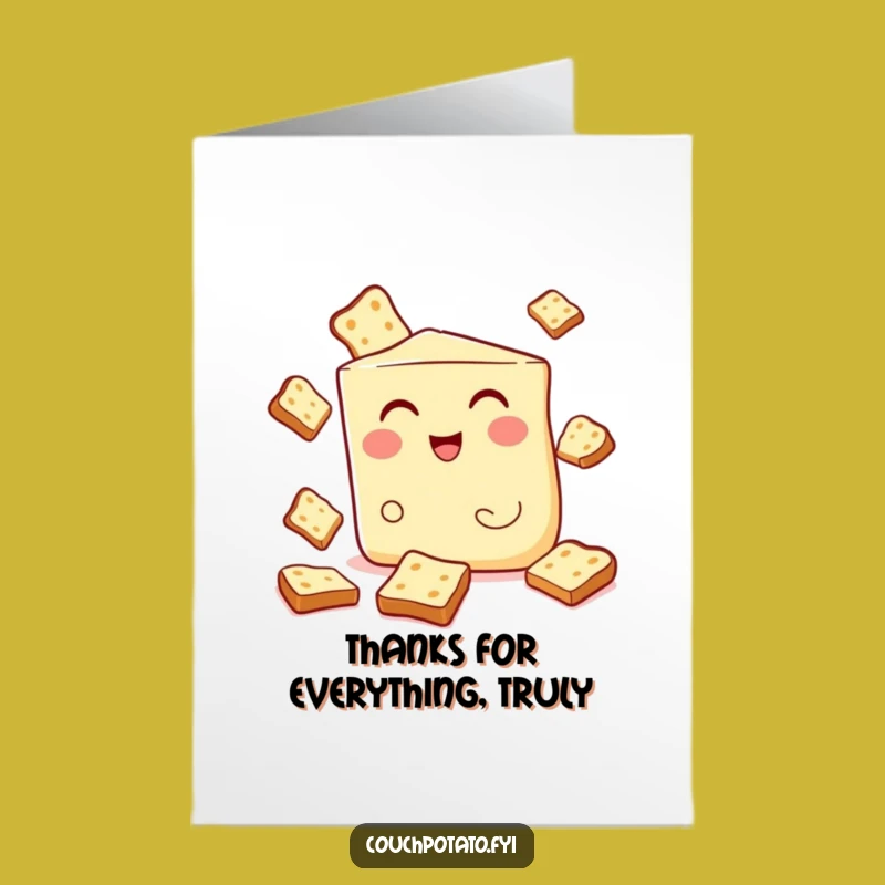 Thanks a Bunch Card: Free Printable Cream Cheese Juggler - Funny Downloadable Gift!