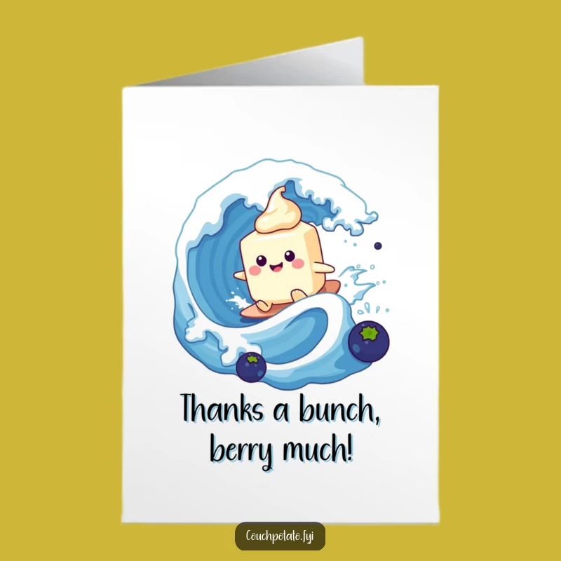 Thanks Dude Free Printable Card: Cream Cheese Surfer Downloadable Thanks Gift