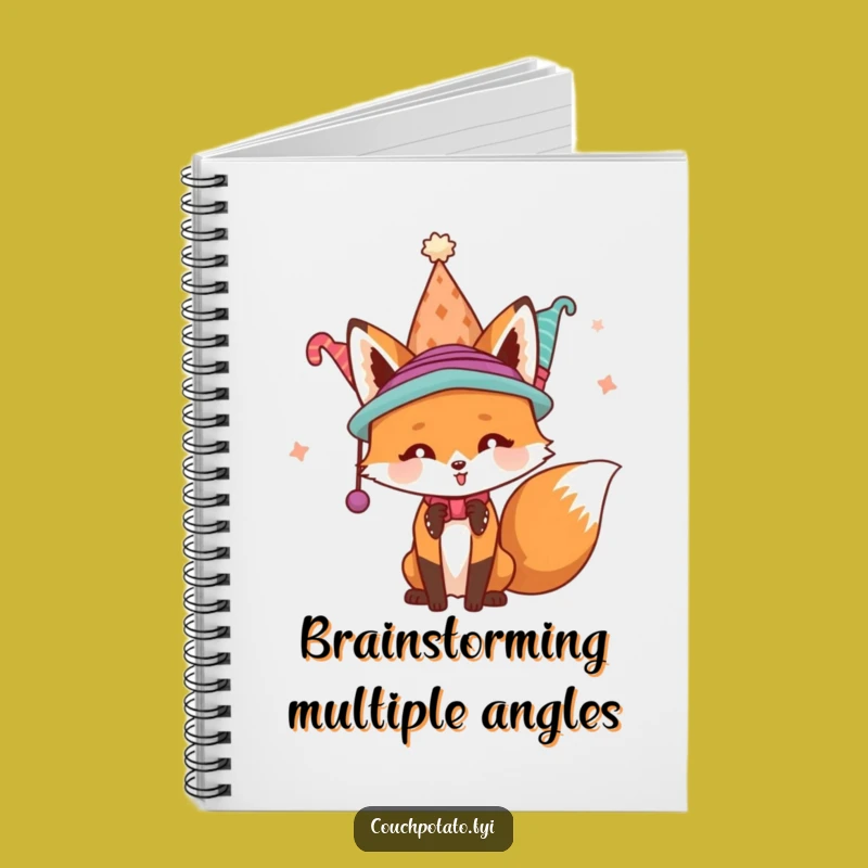 Funny Fox Hat Journal Notebook - Capture Your Thoughts with Hilarious Flair