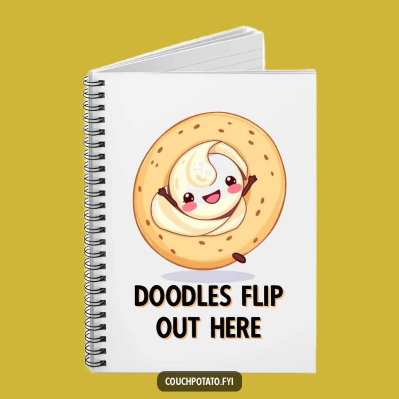Funny Cream Cheese Cartwheel Notebook: Jot Down Ideas with Breakfast Charm!