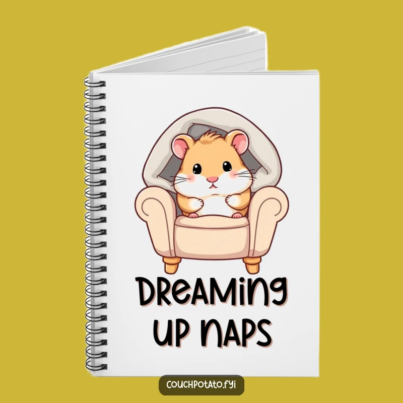 Funny Chubby Hamster Notebook - Cozy Blanket Journal for Creative Ideas