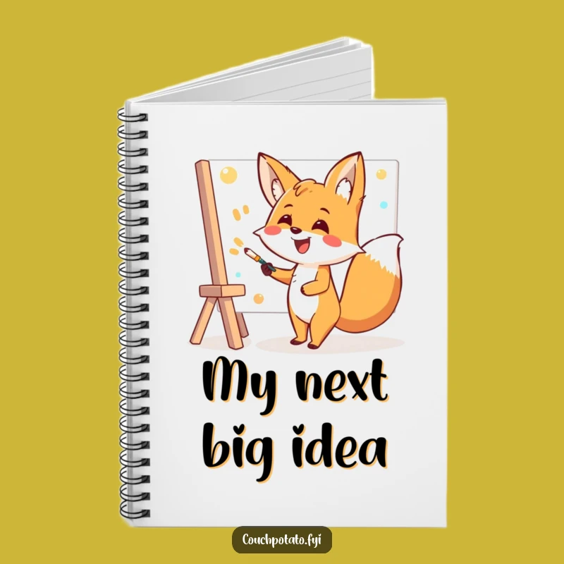 Funny Fox Notebook: Cheerful Artist Painting Ideas, Hilarious Gift for Writers