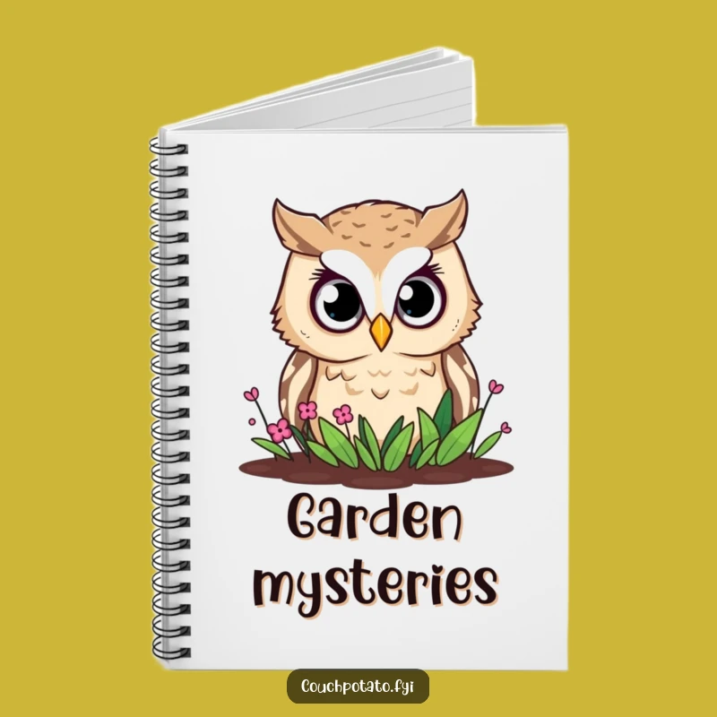 Funny Owl Garden Notebook: Curious Watcher, Hilarious Journal for Observation
