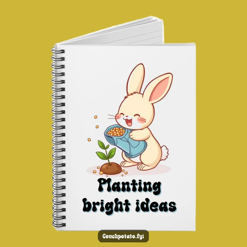 Funny Rabbit Gardener Notebook - Cheerful Seed Scattering Journal for Plant Lovers