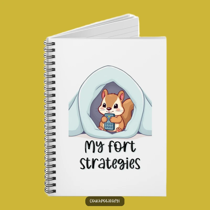 Funny Squirrel Gamer Log Notebook - Cozy Character Journal