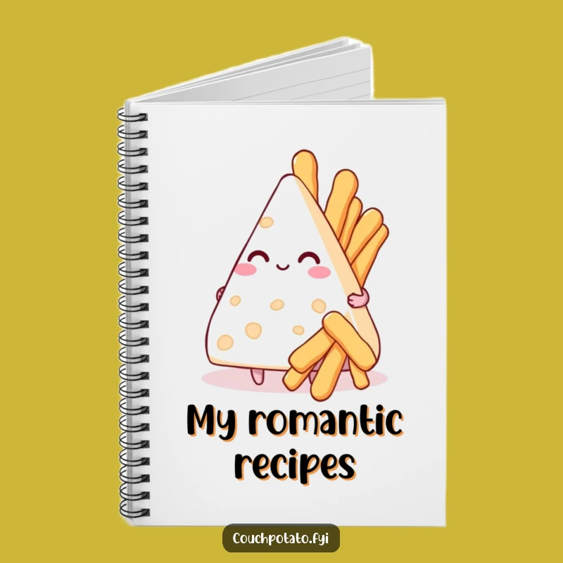 Funny Smitten Cream Cheese Breadstick Notebook - Love Notes, Humorous Gift