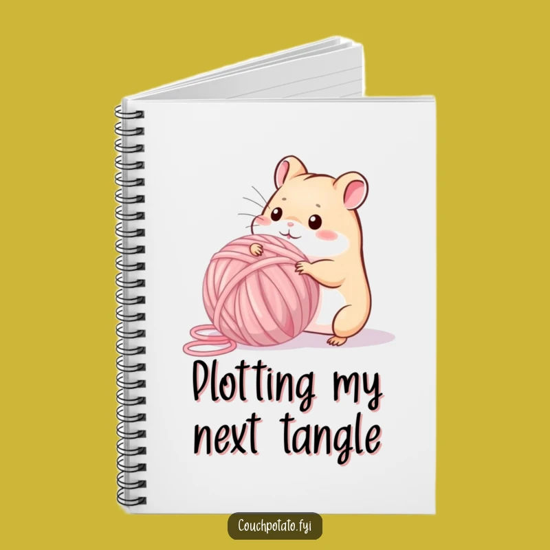 Funny Playful Hamster Yarn Notebook: Whimsical Hamster Journal for Patterns