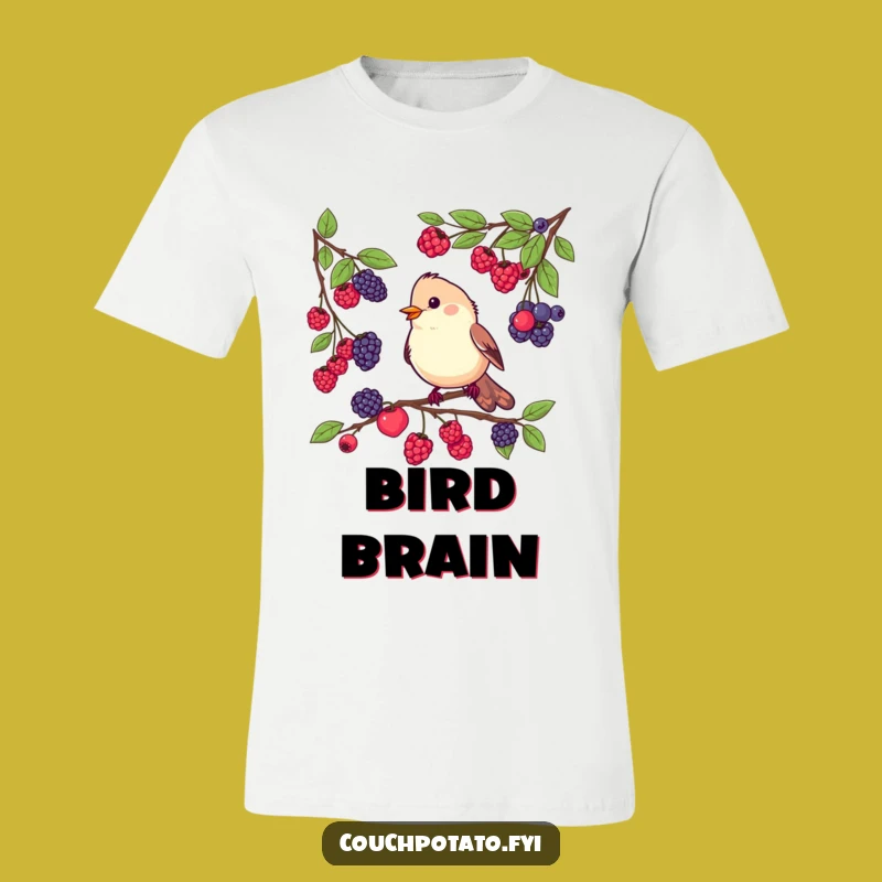 Funny Bird Berry Tasting T-Shirt: Humorous Avian Snack Tee for Bird Watchers