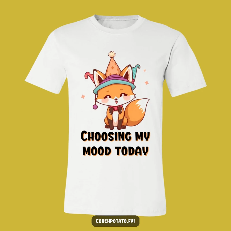 Funny Fox Hat Fashion T-Shirt - Expressive & Hilarious Style