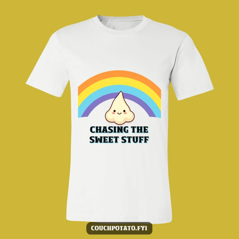 Funny Giggling Cream Cheese Rainbow Slide T-Shirt - Hilarious Gift for Joyful Souls