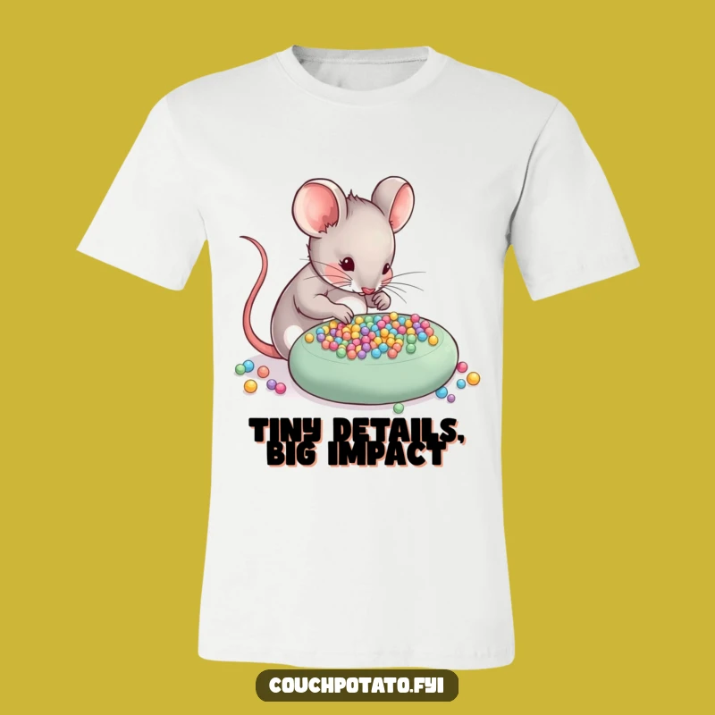 Funny Mouse Craft T-Shirt: Tiny Beads, Hilarious Gift for Detail Lovers