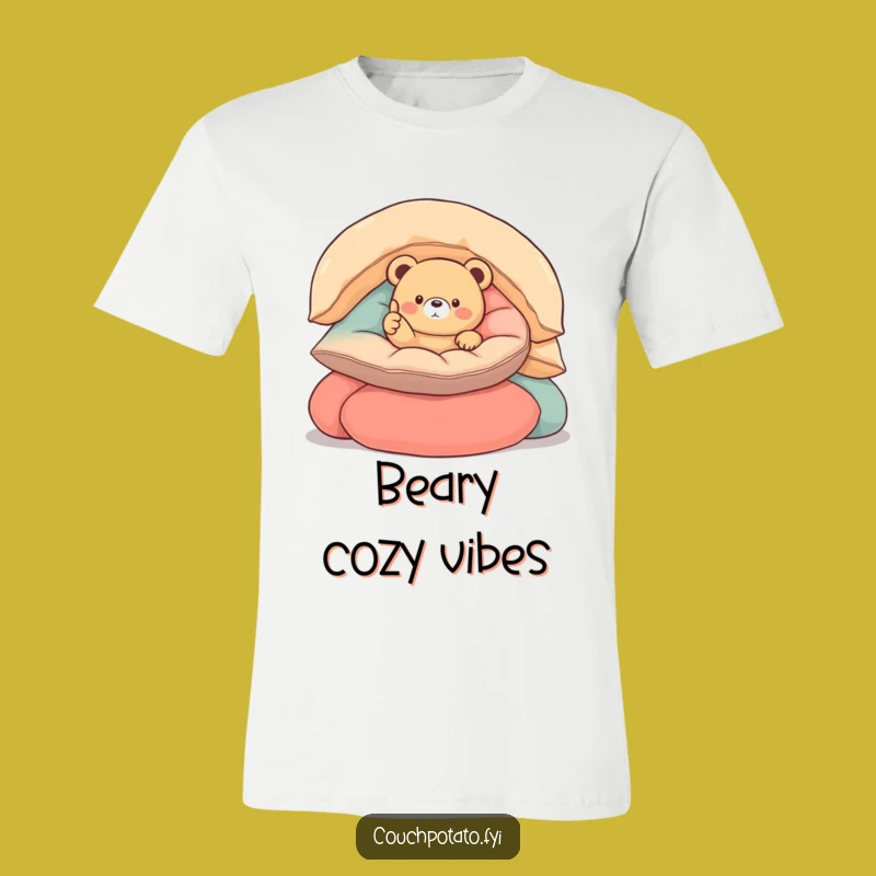 Funny Round Bear Thumbs Up T-Shirt - Cozy Cushion Comfort Style