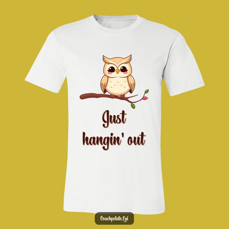 Funny Precarious Owl T-Shirt: Hilarious Bird Design Makes a Great Funny Gift