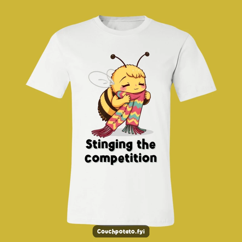 Funny Bee Knitting T-Shirt: Busy Crafter Focused, Hilarious Gift for Knitters