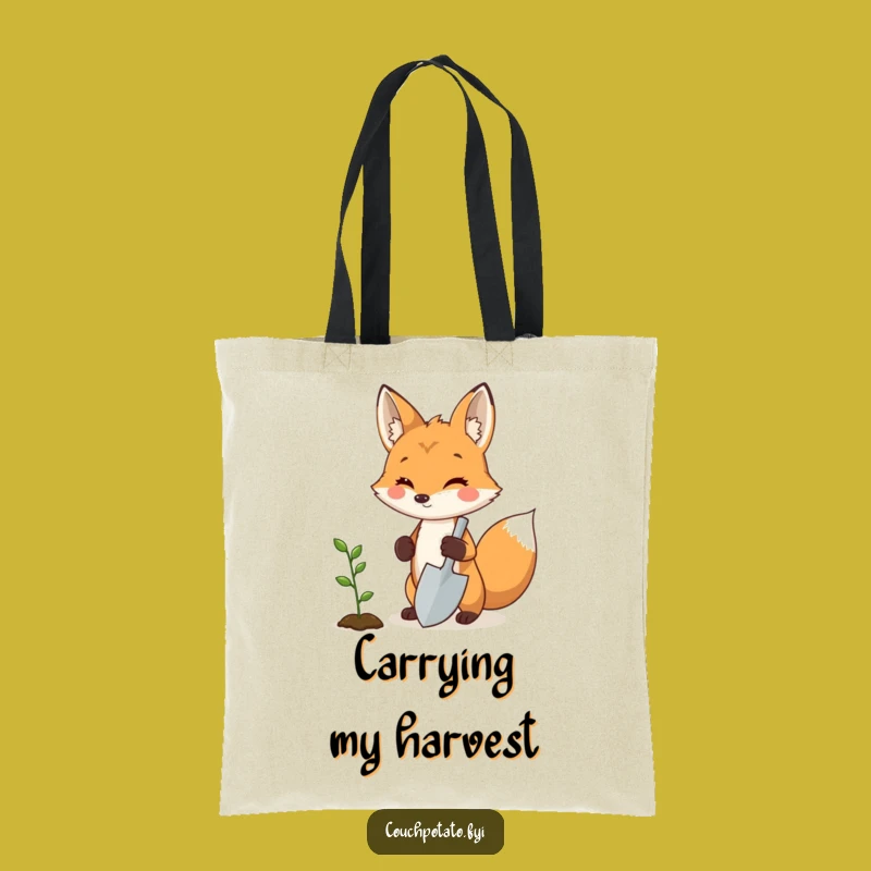 Funny Fox Gardener Tote Bag - Proud Sprout Bag for Plant Parents