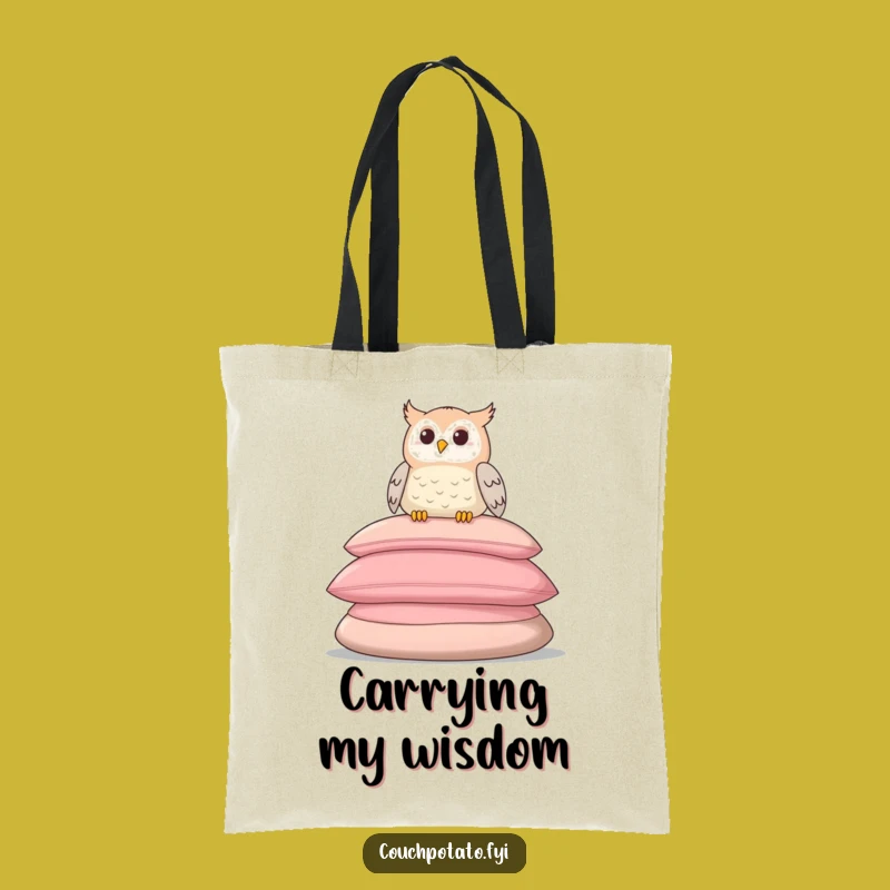 Funny Relaxed Owl Tote Bag: Carry Your Comfort With Style, Great Gift