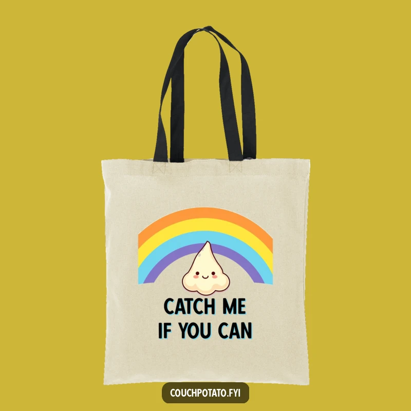 Funny Giggling Cream Cheese Rainbow Tote Bag - Carry Your Laughs in Style