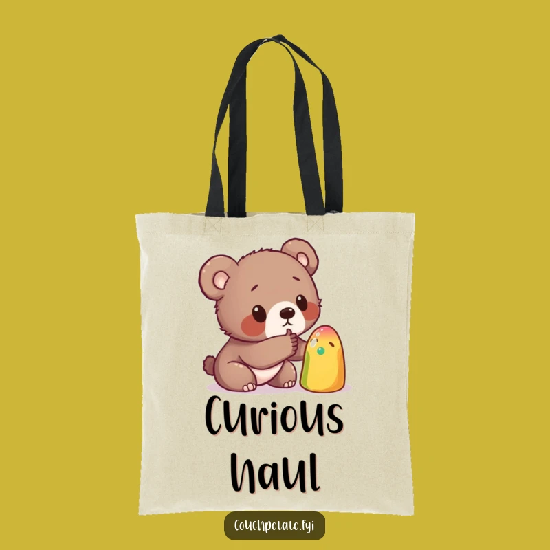 Funny Bear Cub Curiosity Tote Bag: Chic Accessory for Little Adventurers