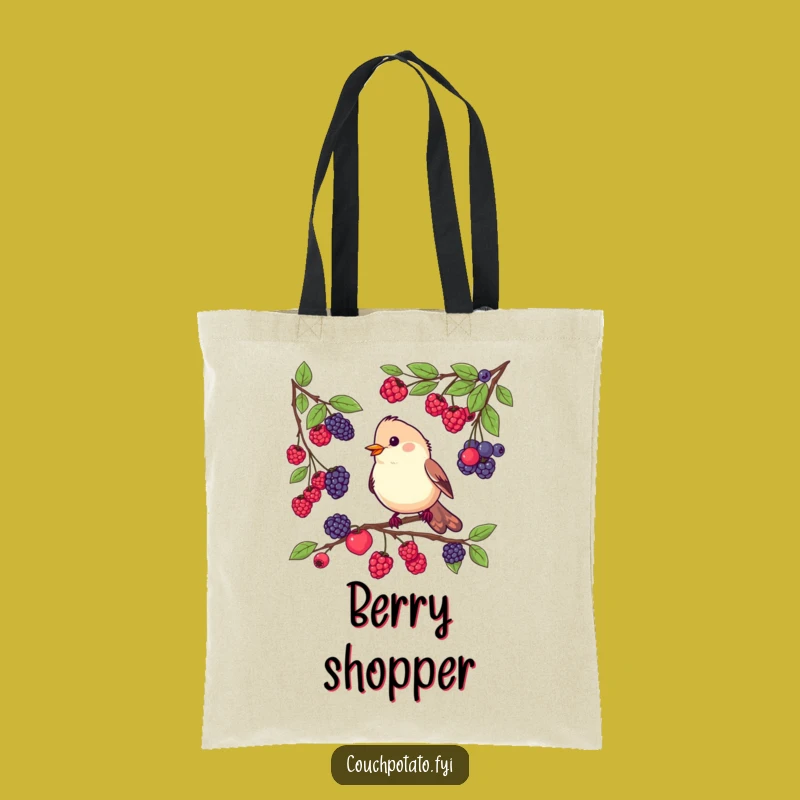Funny Bird Berry Tasting Tote Bag: Chic Accessory for Avian Enthusiasts