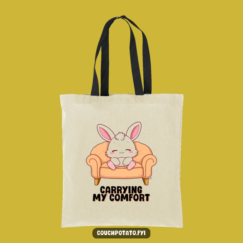 Funny Bunny Retreat Tote Bag: Hilarious Carry-All for Relaxation