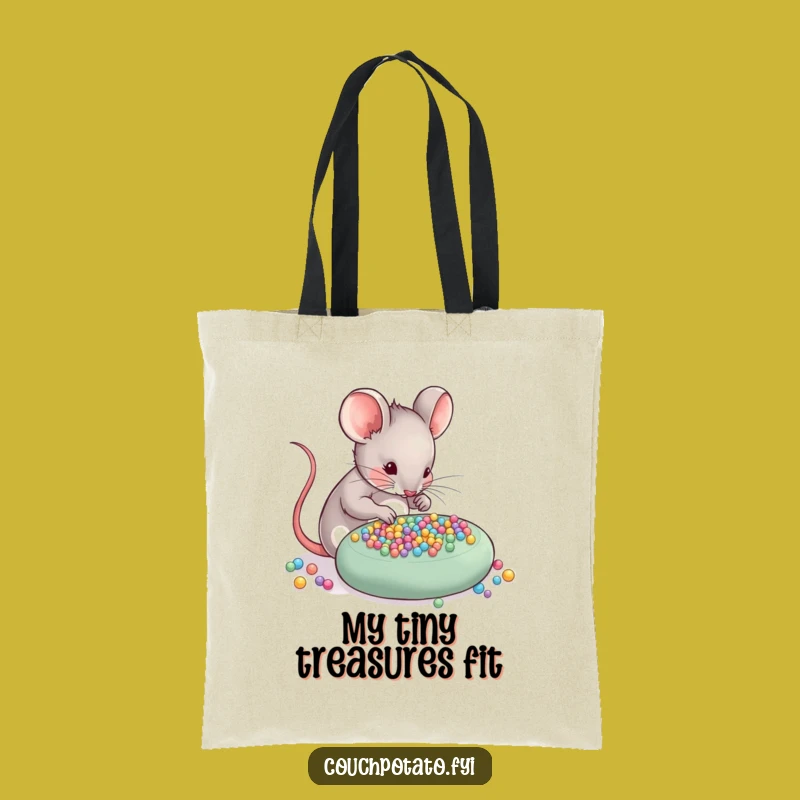 Funny Mouse Tote Bag: Tiny Beads Crafter, Stylish & Hilarious Gift
