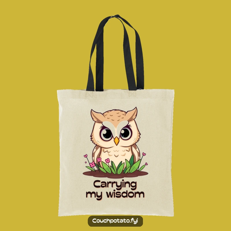 Funny Owl Garden Tote Bag: Curious Watcher, Hilarious Accessory for Gardeners