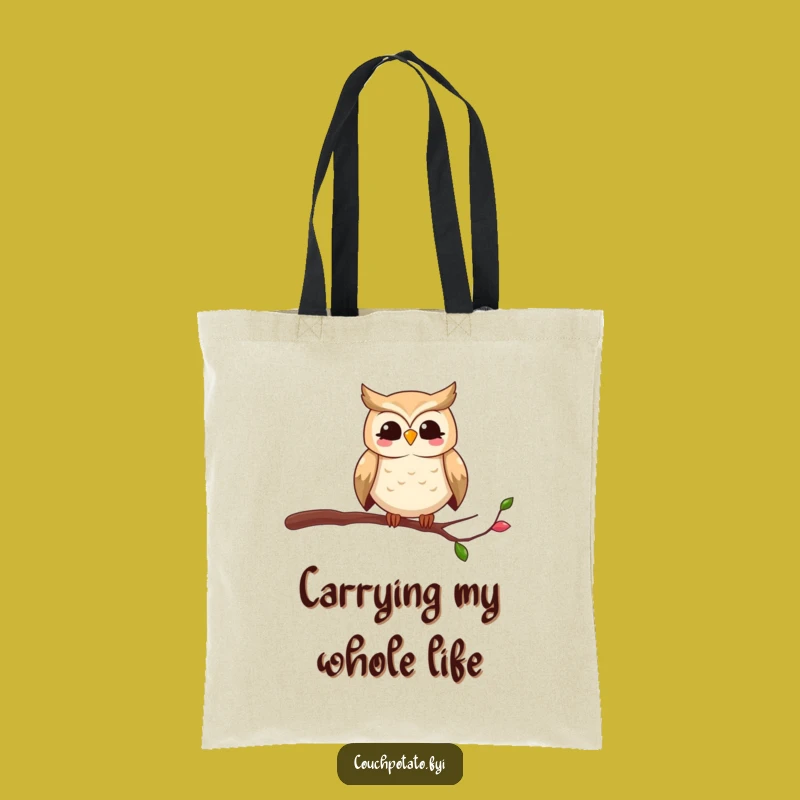 Funny Owl Tote Bag: Carry Your Laughs with This Hilarious Bird's Perilous Design