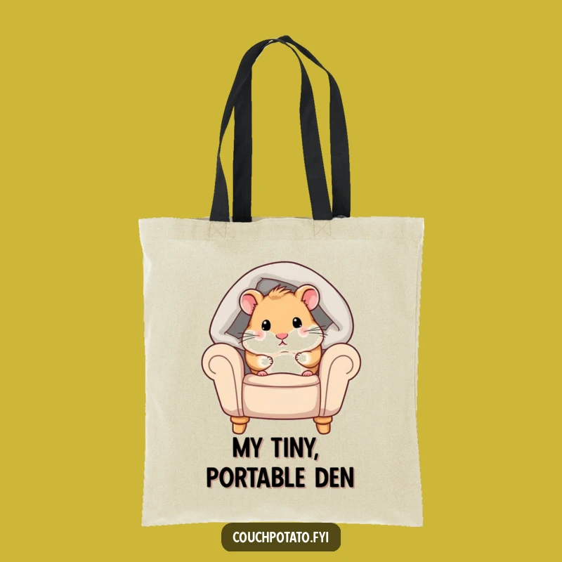Funny Chubby Hamster Tote Bag - Cozy Blanket Design for Everyday Errands